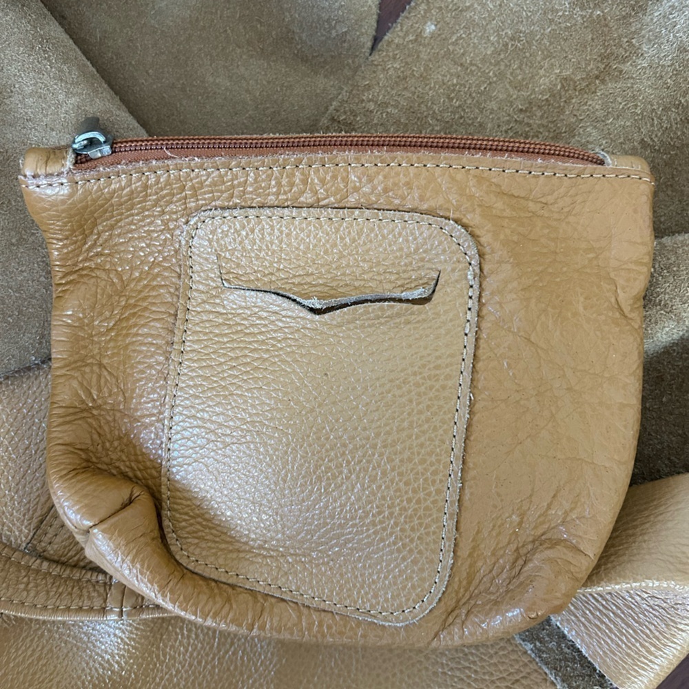 Brown Handmade Soft Leather Tote Bag with a baby bag - Picture 9 of 16